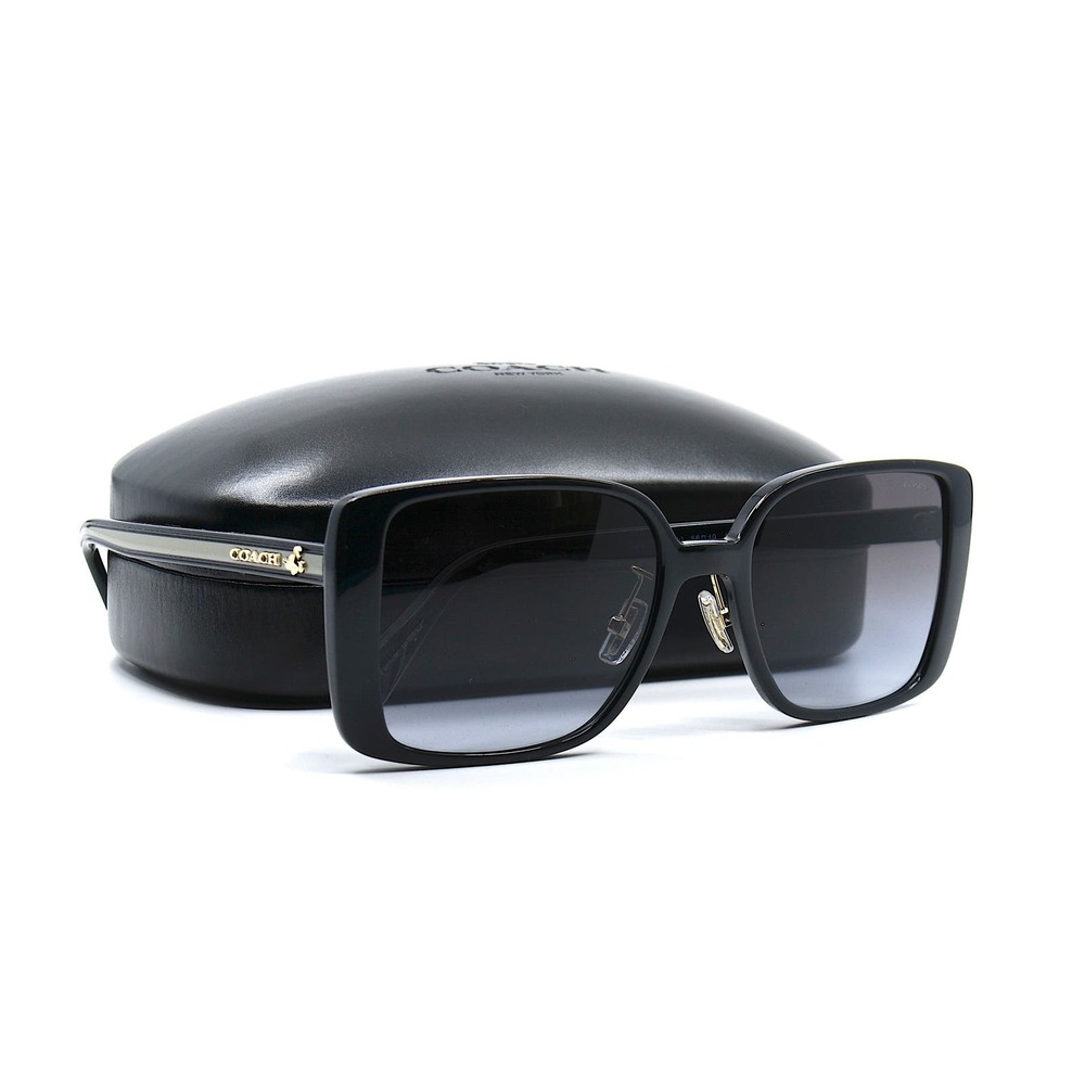 COACH HC8375 BLACK GREY GRADIENT AUTHENTIC SUNGLASSES - Picture 7 of 14